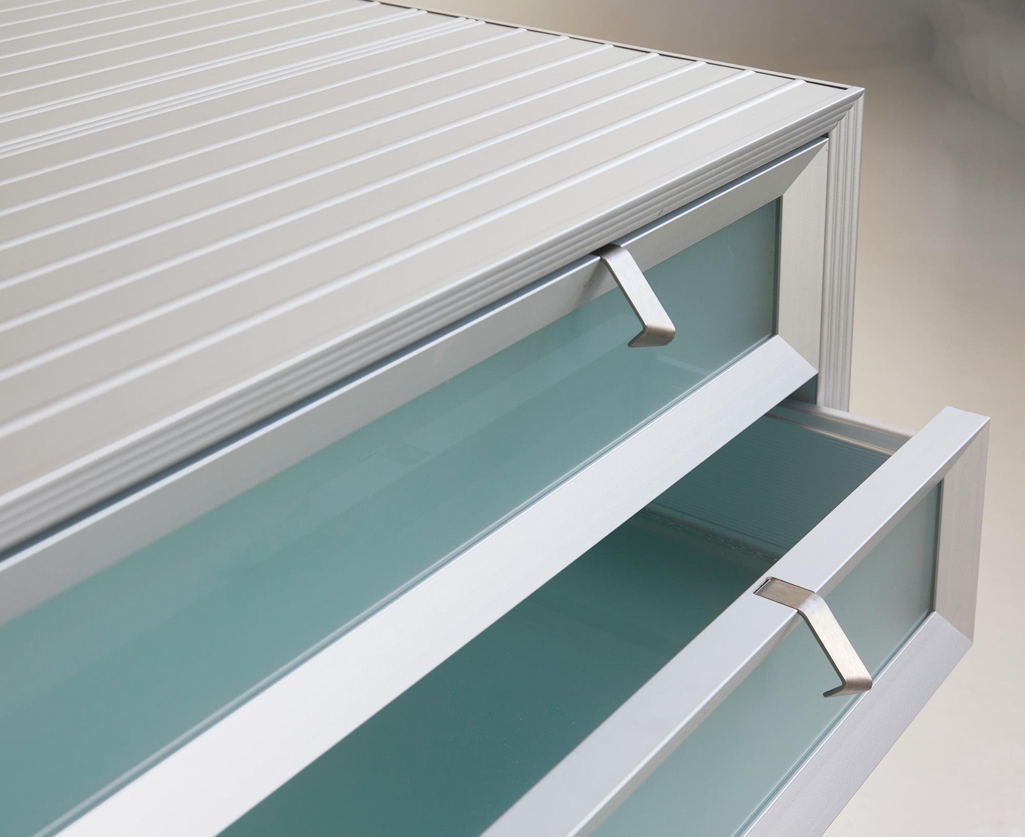 Aluminium Commode Pandora conçue par Antonia Astori pour Driade, Italie 1990 en vente