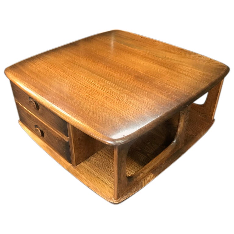 Pandora Coffee Table by Lucian Ercolani for Ercol, Golden Dawn, Elm and