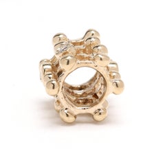 Breloque PANDORA, or jaune 14 carats, zirconia cubique avec matrice de diamants