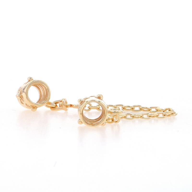 Marke: Pandora
Stil Nummer: 750312-05
Titel: Blume

Metallgehalt: 14k Gelbgold

Stil: Sicherheitskette Charme

Die Maße der einzelnen Charmes
Höhe (einschließlich angebrachtem Bügel): 3/8