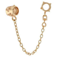 Pandora Flower Safety Chain - Yellow Gold 14k Charm Bead 750312-05