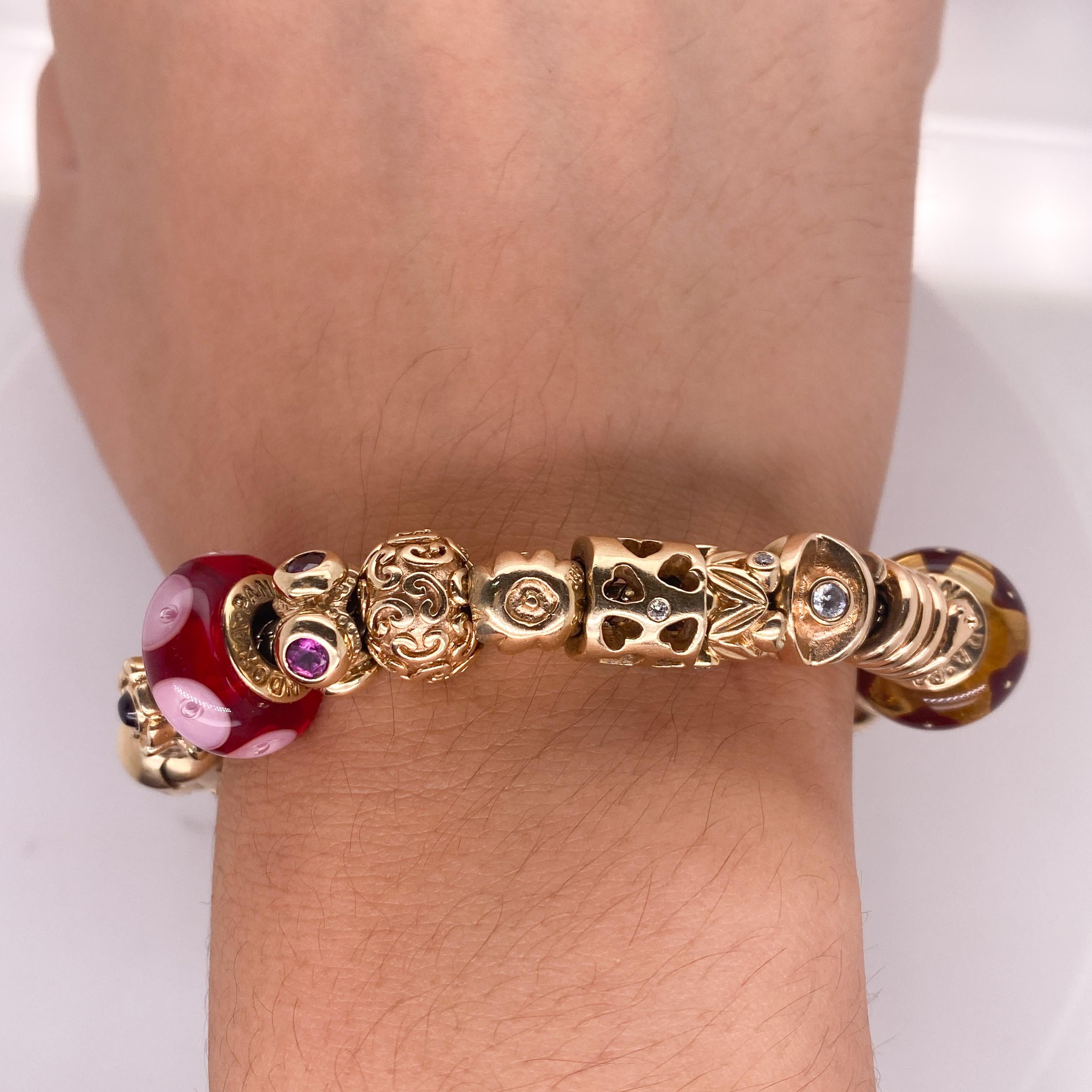 Pandora Gold-Charm-Armband 33 Einzigartige Bettelarmband Herze Sterne Blumen 14K Gold 14 K 1