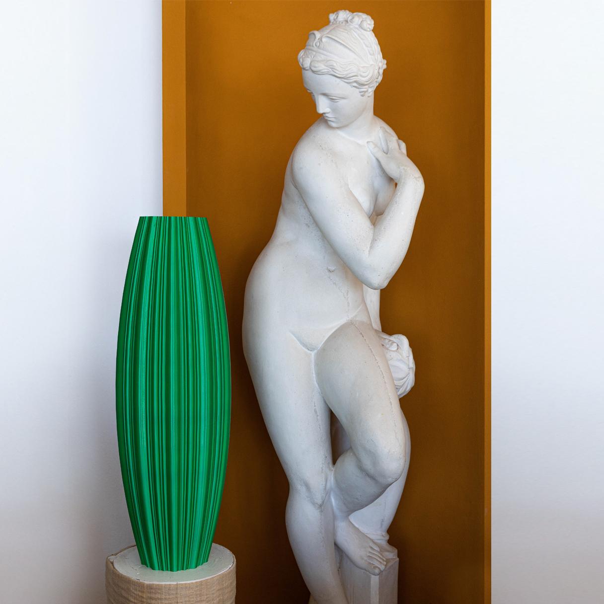 Plastique Pandora, vase-sculpture durable contemporain vert en vente