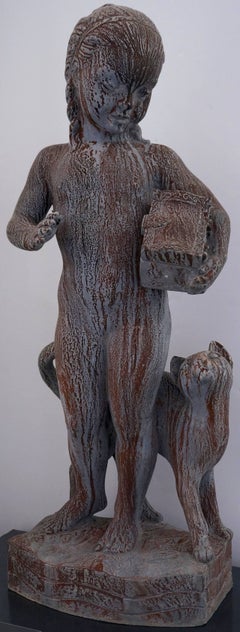 "Pandora" Lead Sculpture "Childhood of the Gods" Wheeler Williams