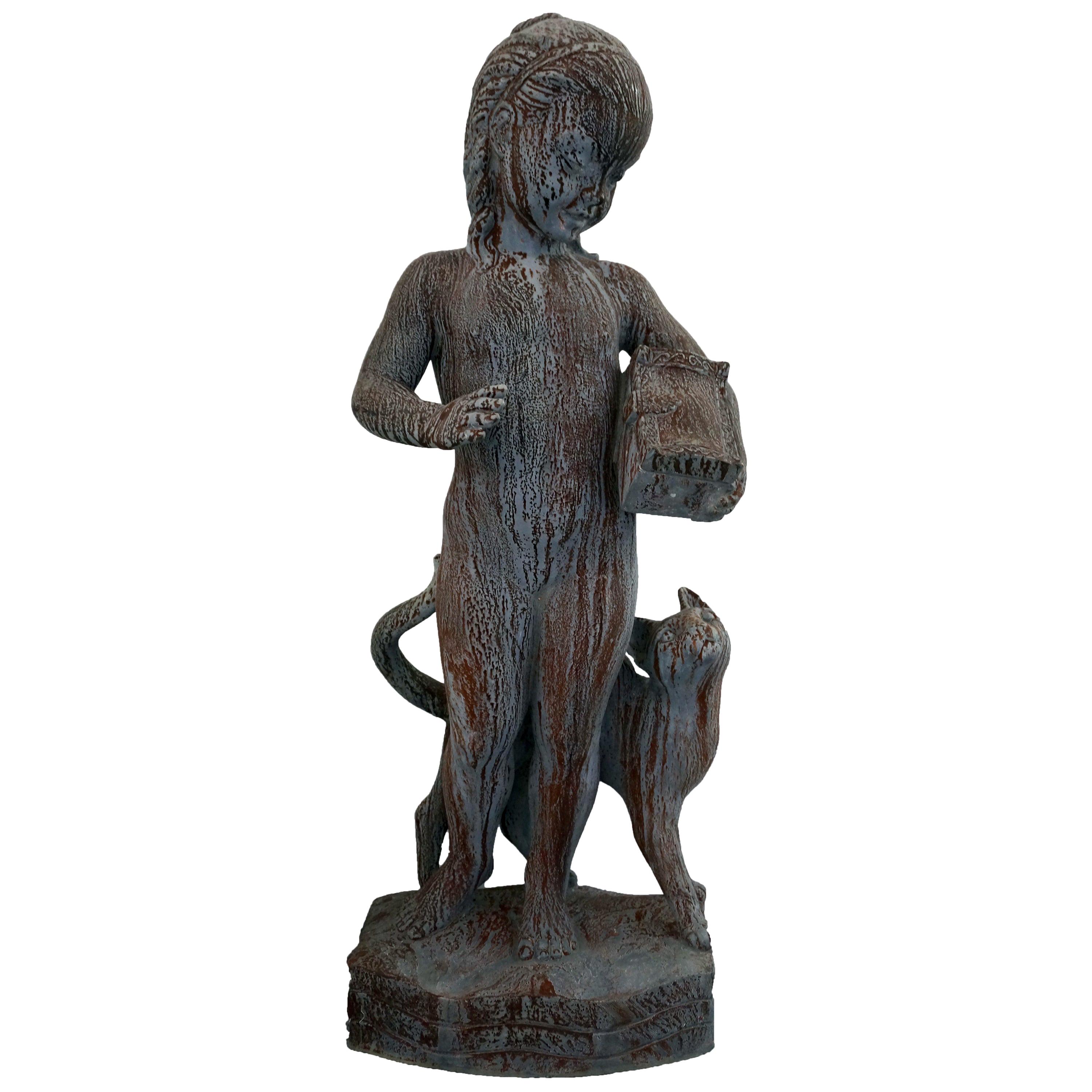 "Pandora" Lead Sculpture "Childhood of the Gods" Wheeler Williams  For Sale