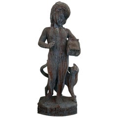 Used "Pandora" Lead Sculpture "Childhood of the Gods" Wheeler Williams 