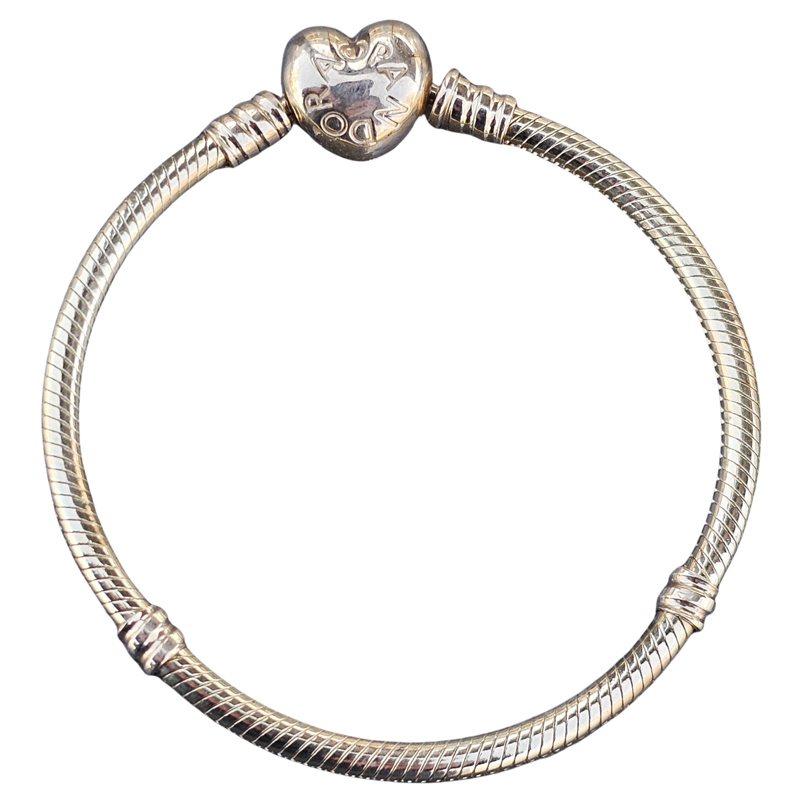 Pandora Bangle Bracelet Heart Clasp 14k Gold 6,5
