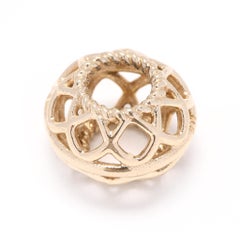 Pandora Open Lattice Charm, 14k Yellow Gold, Authentic Pandora Charm