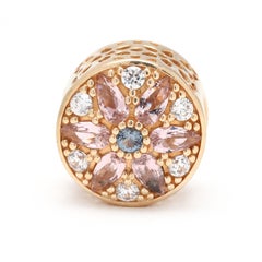 Pandora Opulent Floral Charme, 14k Gelbgold, Länge 11,5 mm