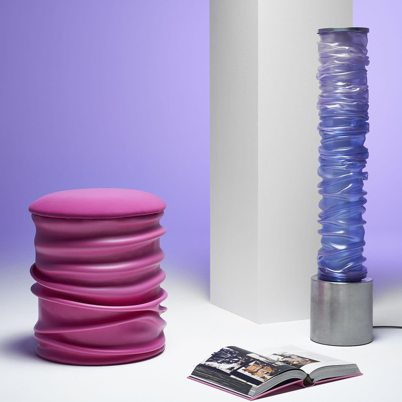 Italian Pandora Pink Pouf For Sale
