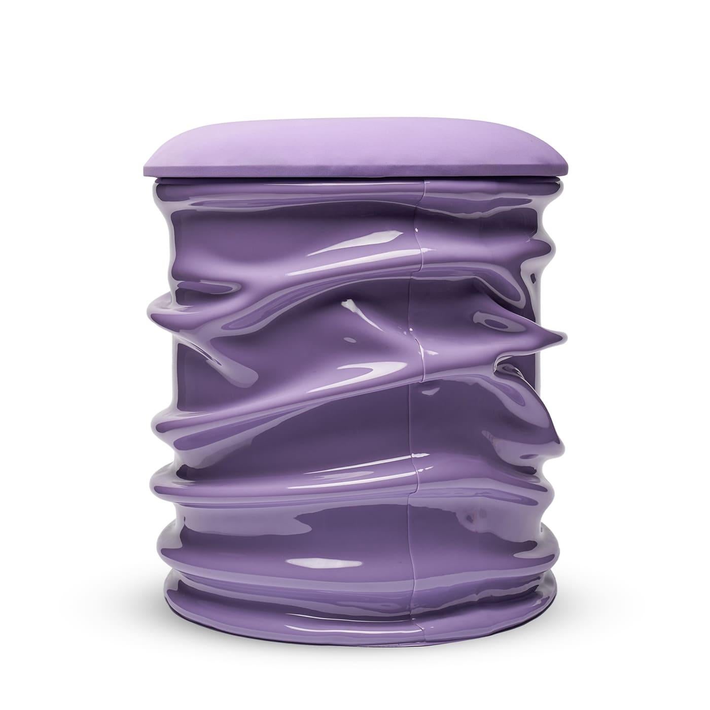 Italian Pandora Purple Pouf For Sale