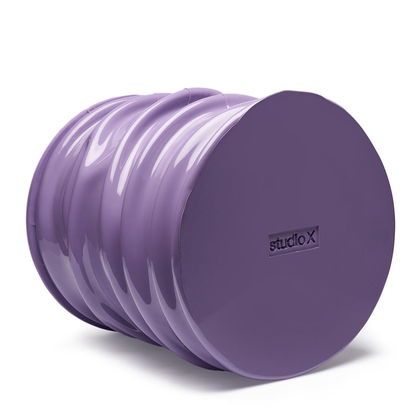 Contemporary Pandora Purple Pouf For Sale
