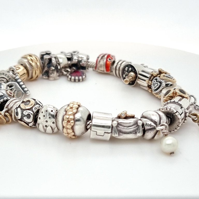 Pandora Silver Charm Bracelet at 1stDibs