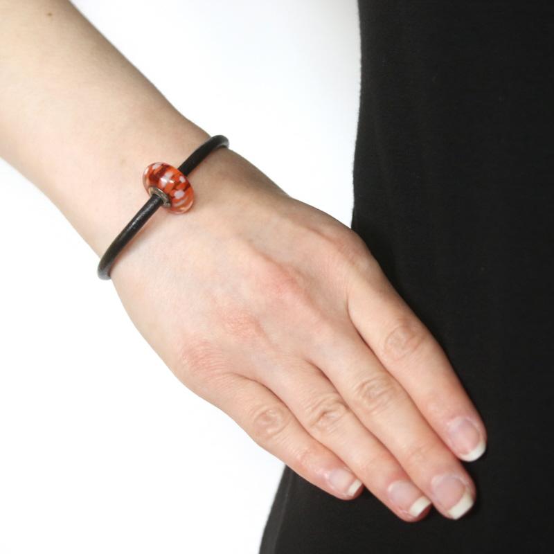 Women's Pandora Spot Light Red Murano Glass Charm Bracelet 925 NEW Authentic 590709S3 For Sale