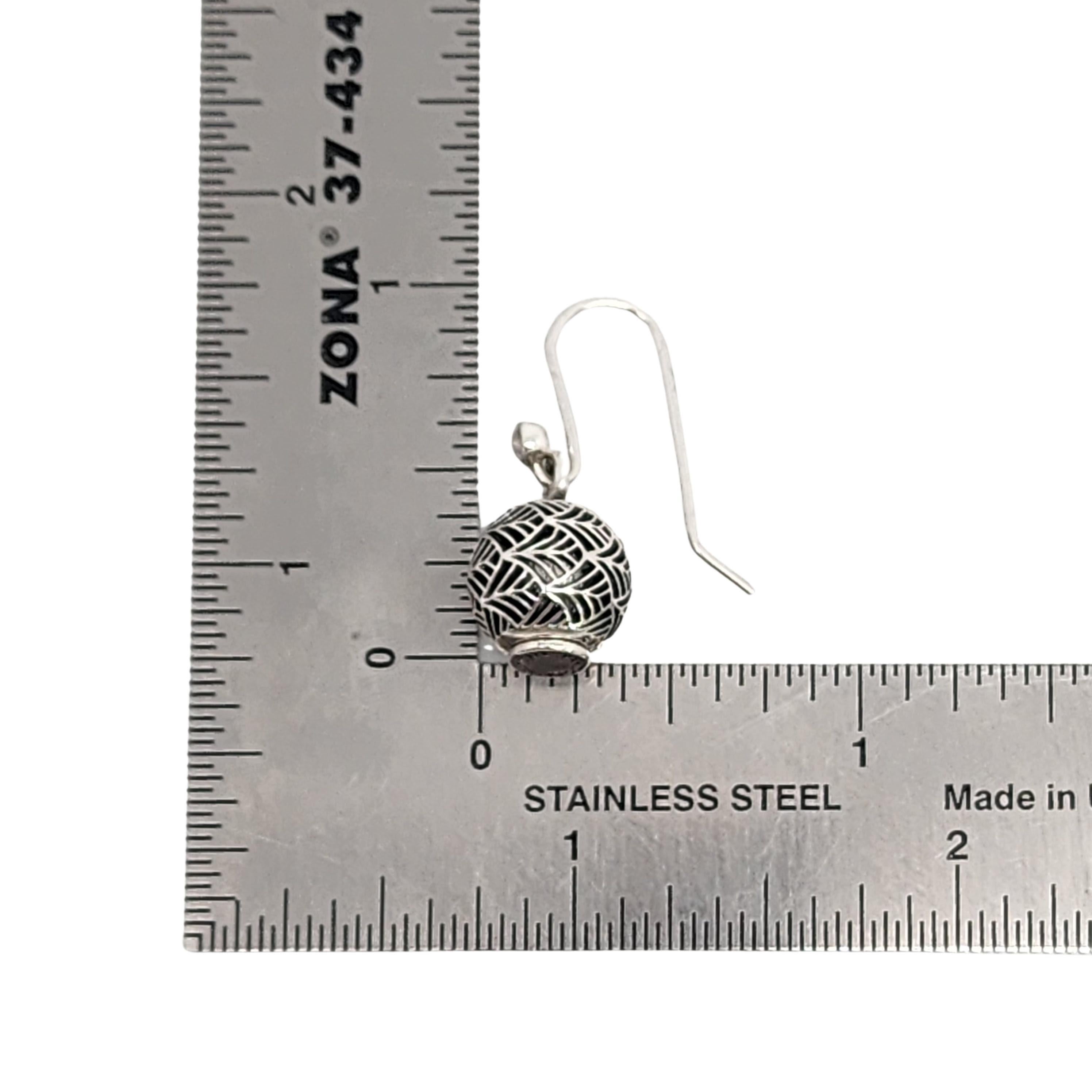 Pandora Sterling Silver Compose Hook Barrel Tropicana Bead Earrings #16045 For Sale 1