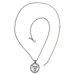 Pandora, medaglione in argento 925 con logo fluttuante e MOM CZ Petites #16607