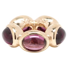 PANDORA Twilight Kiss Spacer Amethyst-Charm, 14k Gelbgold