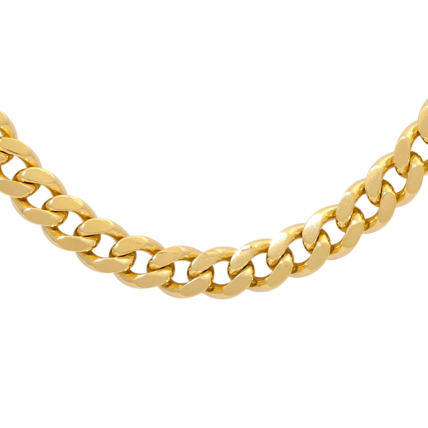 GG 14k, 56.2g, L: 53cm, late 20th century, good condition.

 Necklace, Polished Surface, YG 14K, 56.2G, L: 53cm, late 20th Century, Minor Signs of Wear.