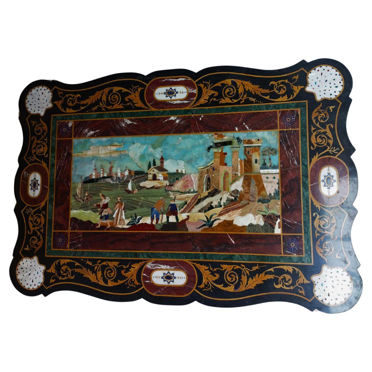 Panel - Neapolitan Countryside Landscape In Good Condition For Sale In Rome, IT