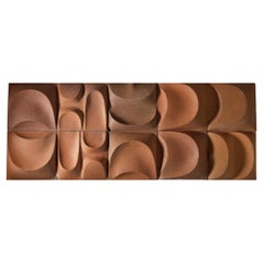 Panel of Ten Three Dimensional Ceramic Tiles