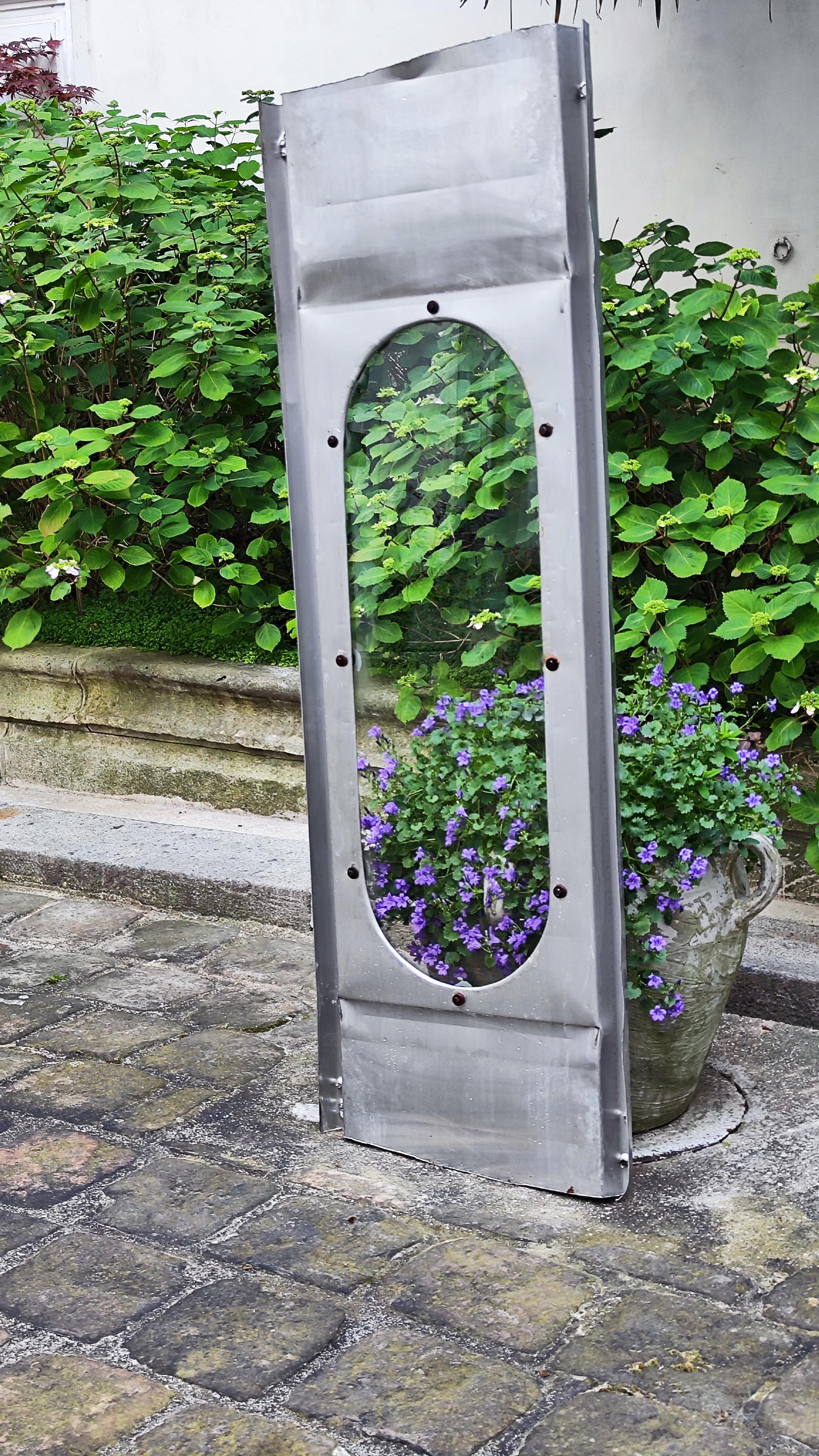 Panel with glass porthole - 1960 Jean Prouvé - Studal For Sale 7
