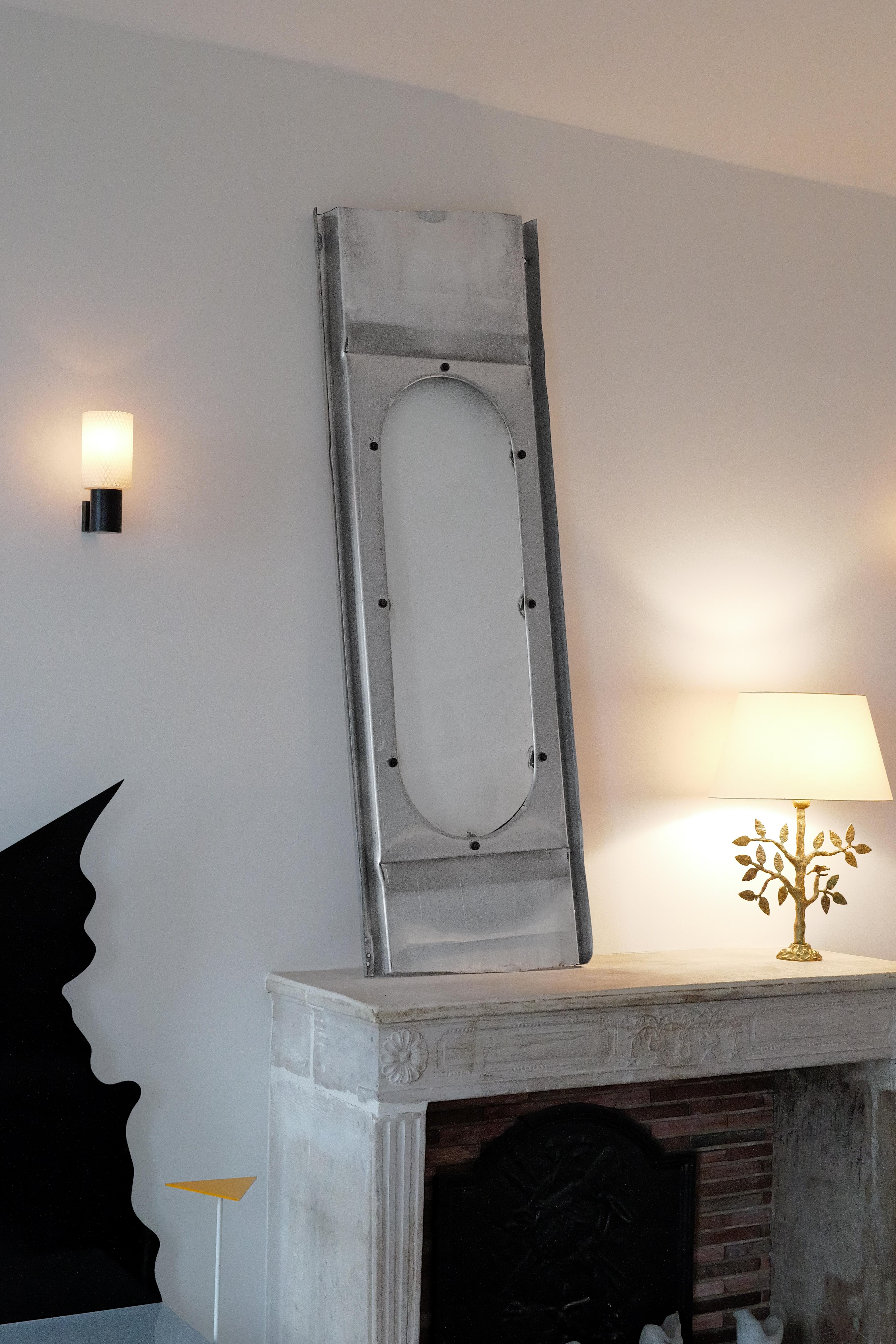 French Panel with glass porthole - 1960 Jean Prouvé - Studal For Sale
