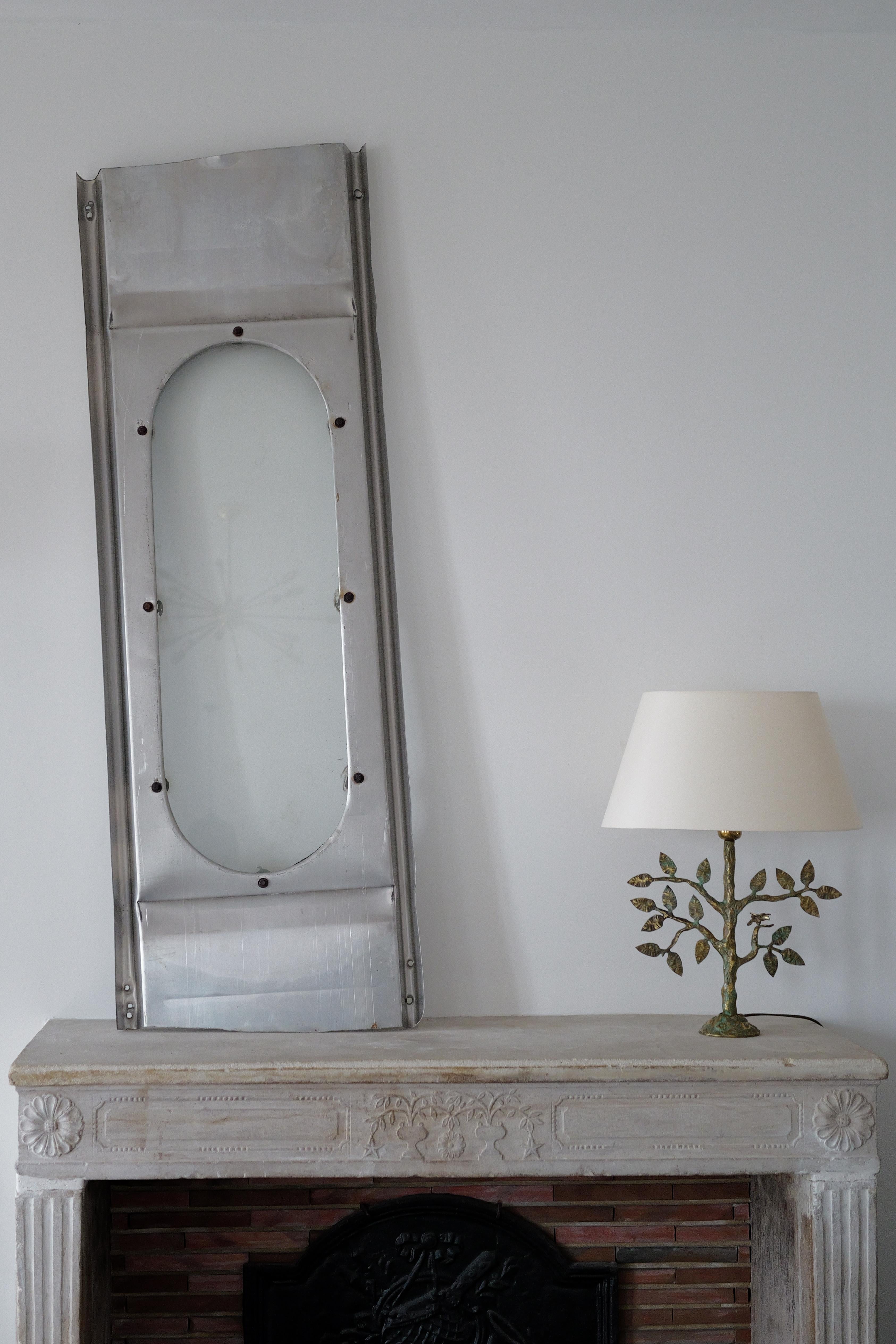 Aluminum Panel with glass porthole - 1960 Jean Prouvé - Studal For Sale
