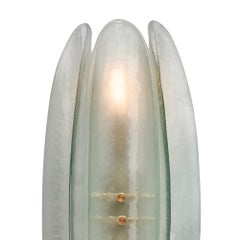 Paneled Aqua Murano Glass Sconces