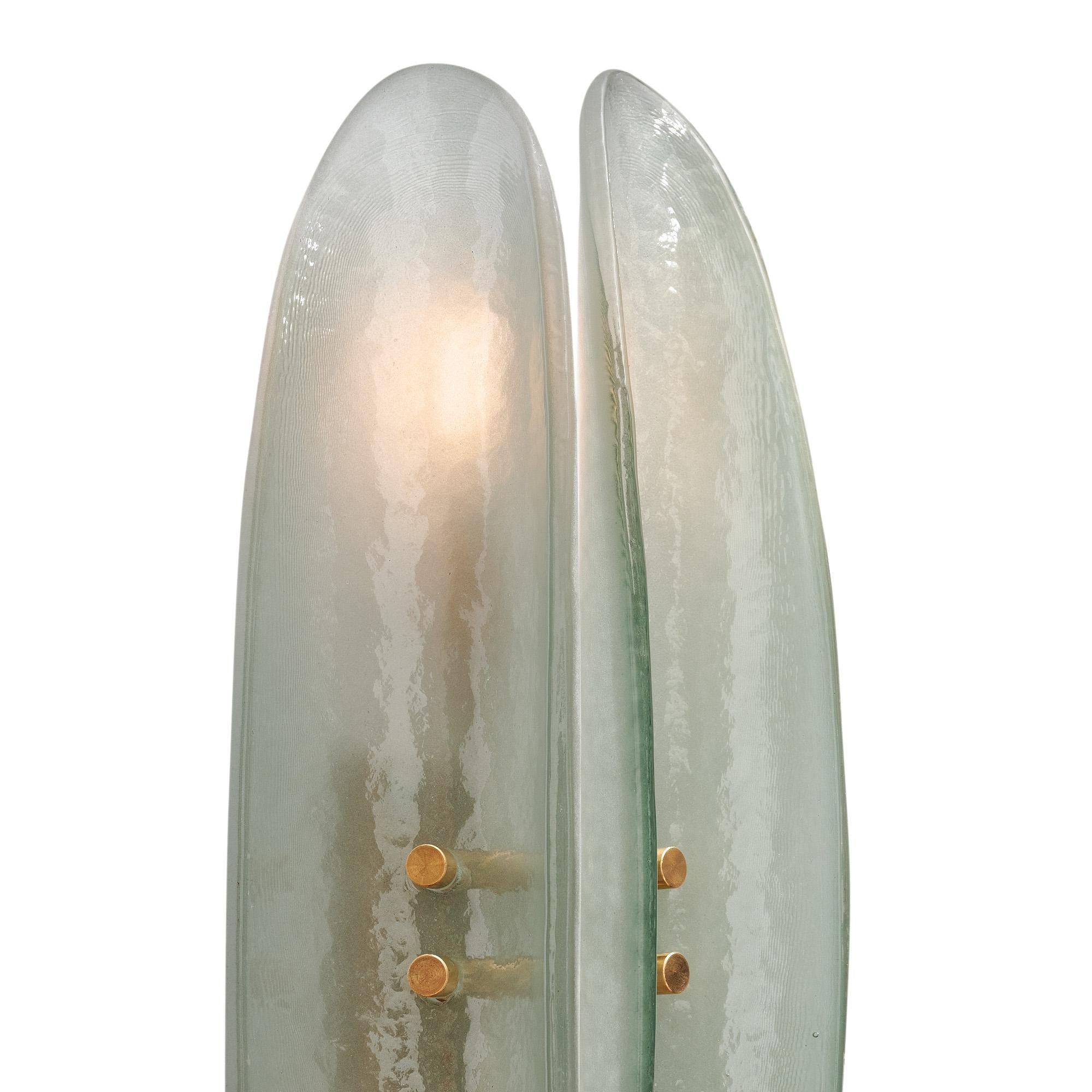 Getäfelte Aqua Murano Glas Wandleuchter im Zustand „Neu“ im Angebot in Austin, TX