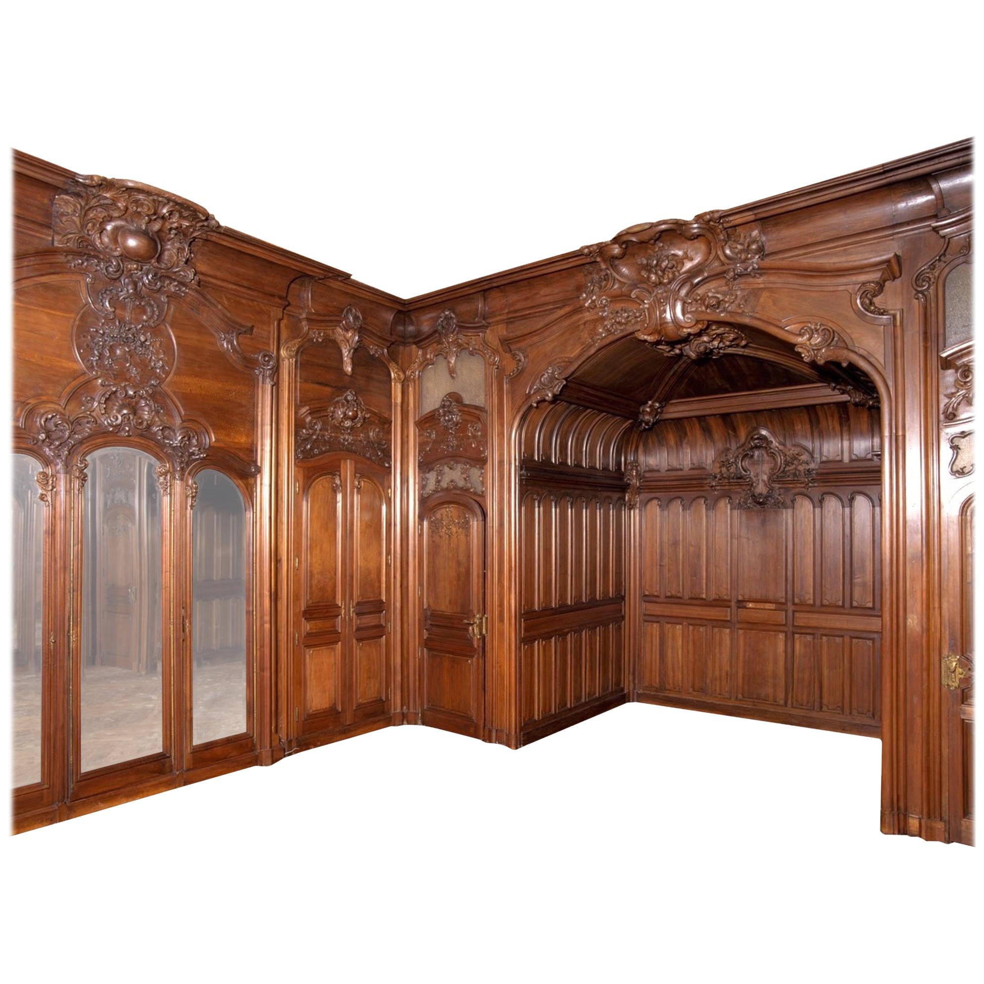 Paneled Boiserie from the Chateau Du Razat For Sale