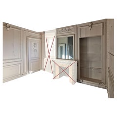 Sala panelada con decoración neoclásica, época Luis XVI
