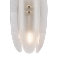 Paneled White Murano Glass Sconces; In Stock