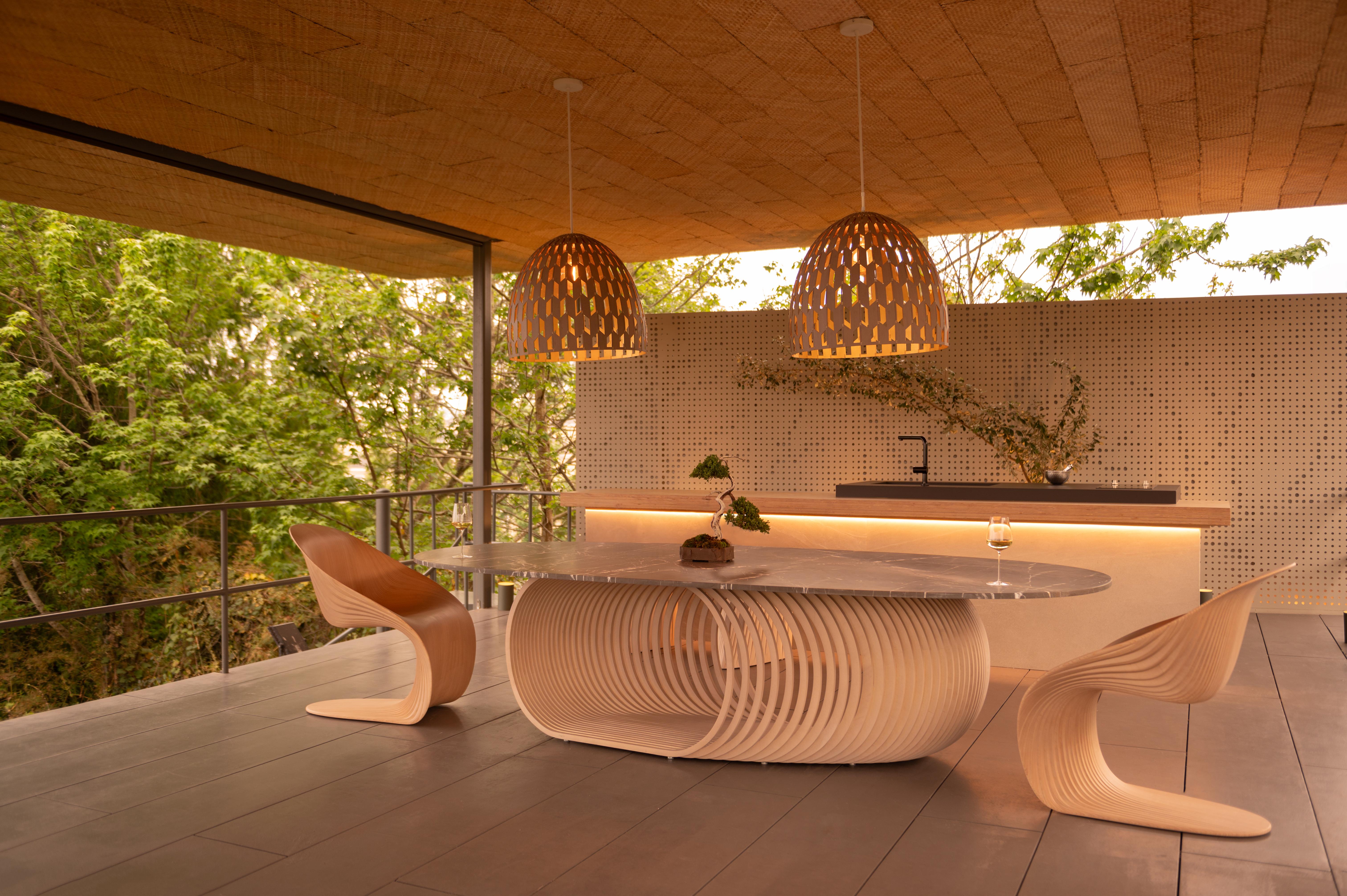 Guatemalteco Panelitos CAP Medium di Piegatto, una lampada da soffitto scultorea in vendita