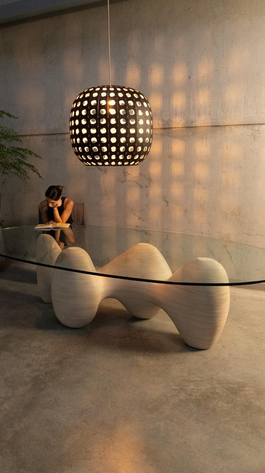 Guatemalteco Panelitos Cube Lamp Medium di Piegatto, una lampada scultorea contemporanea in vendita