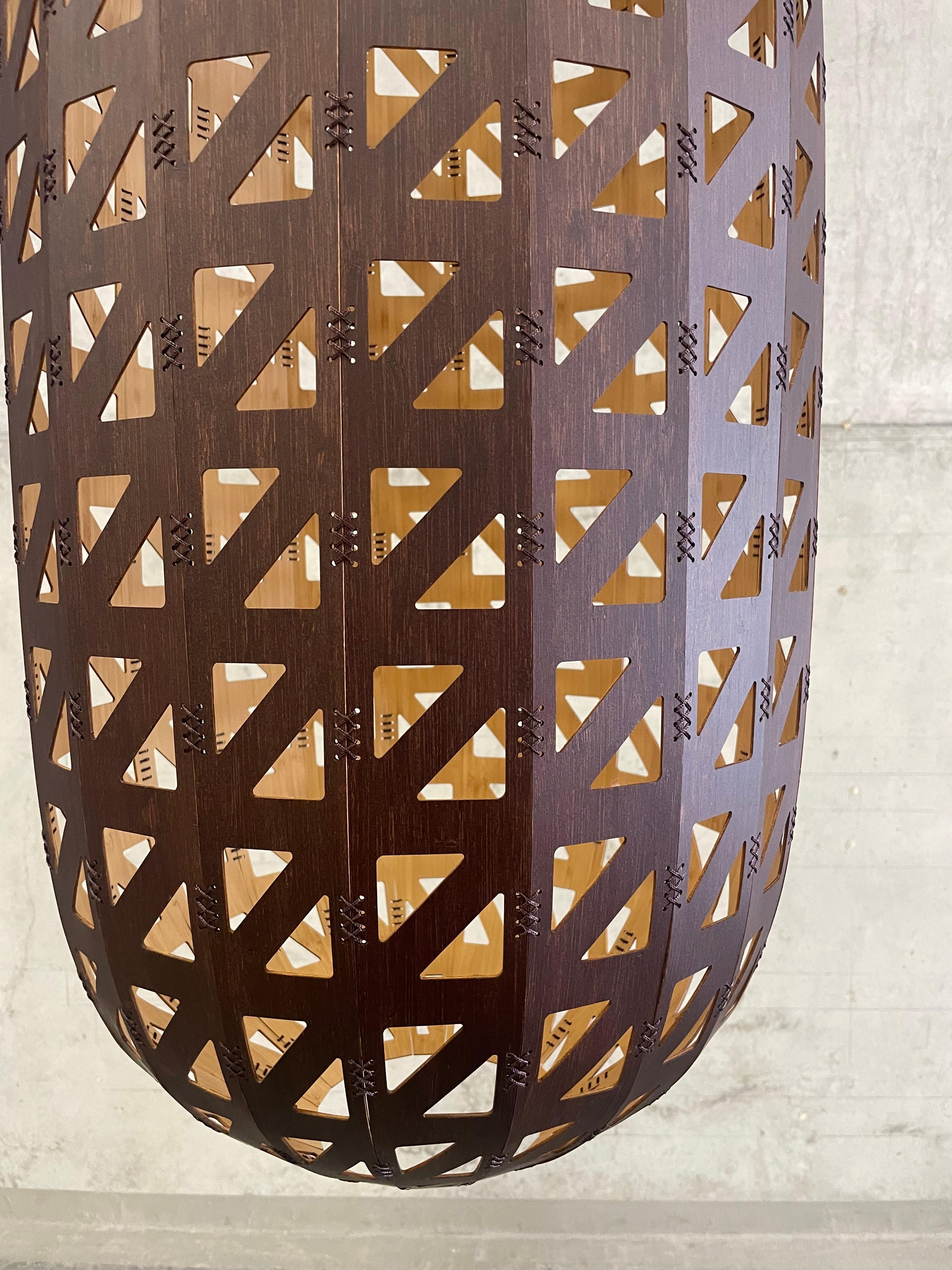 Contemporary Panelitos Pineaple Lamp Medium by Piegatto For Sale