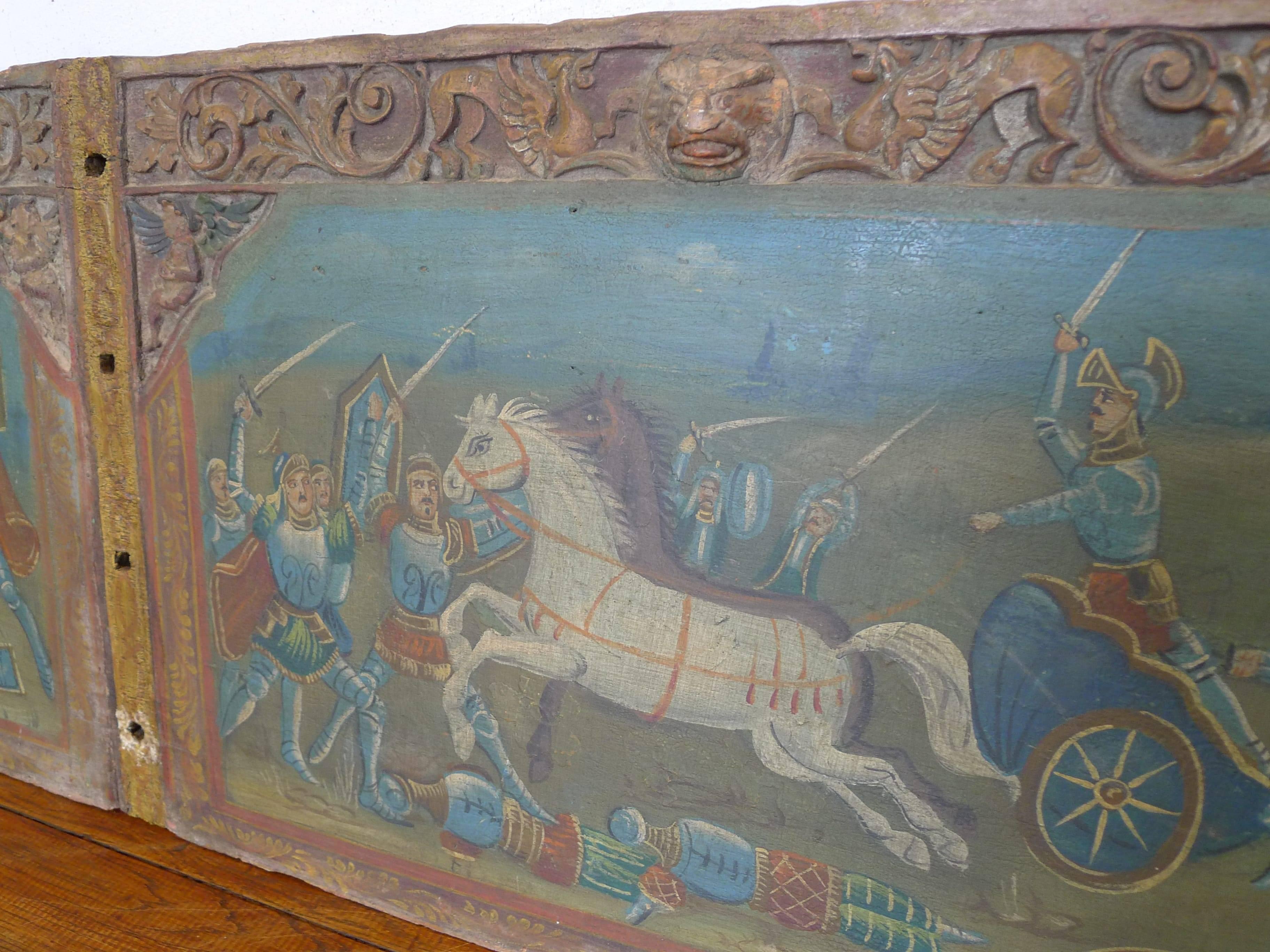 Panels of Sicilian Cart, 18th Century For Sale 3