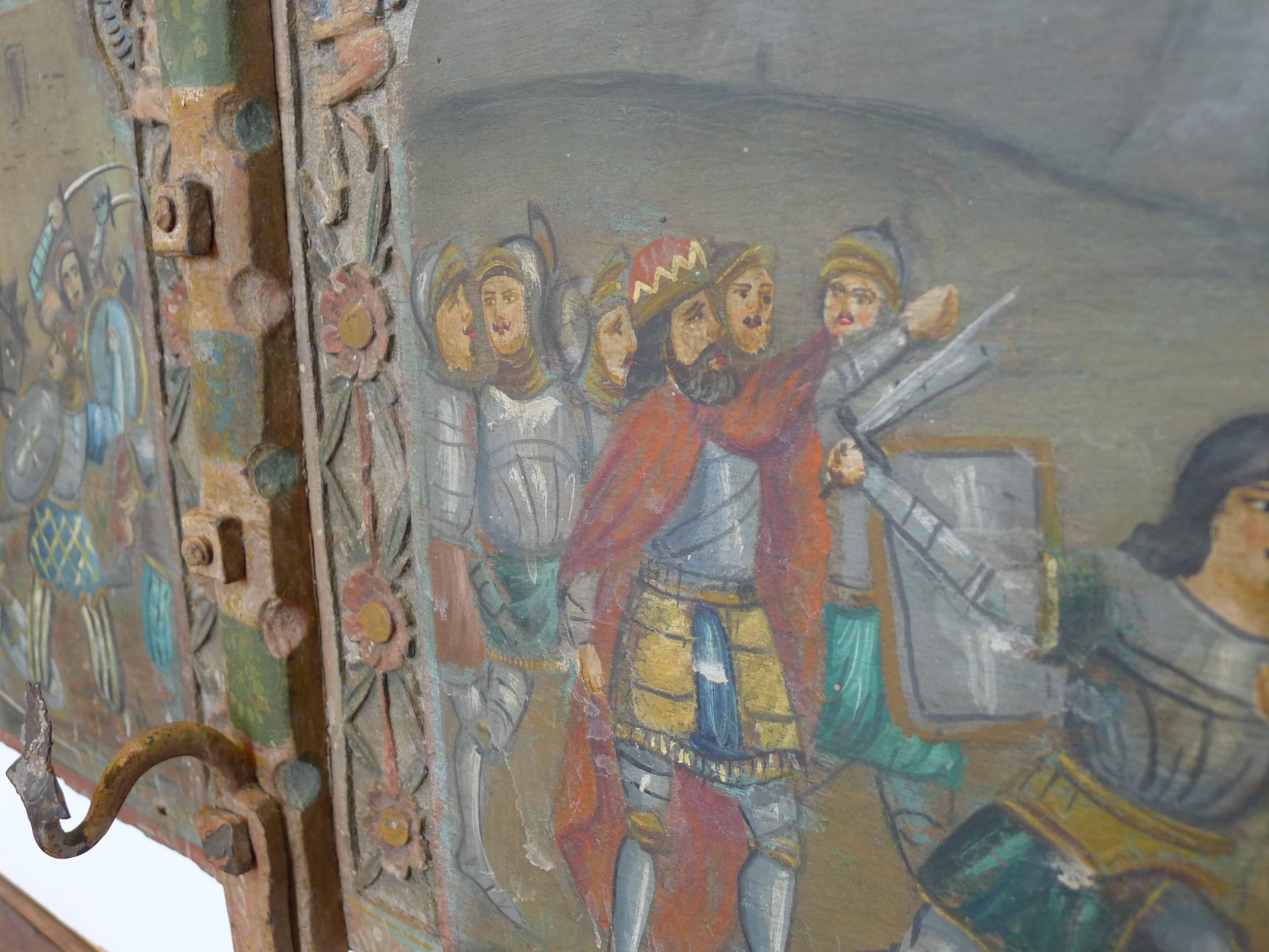 Folk Art Panels of Sicilian Cart, 18th Century For Sale