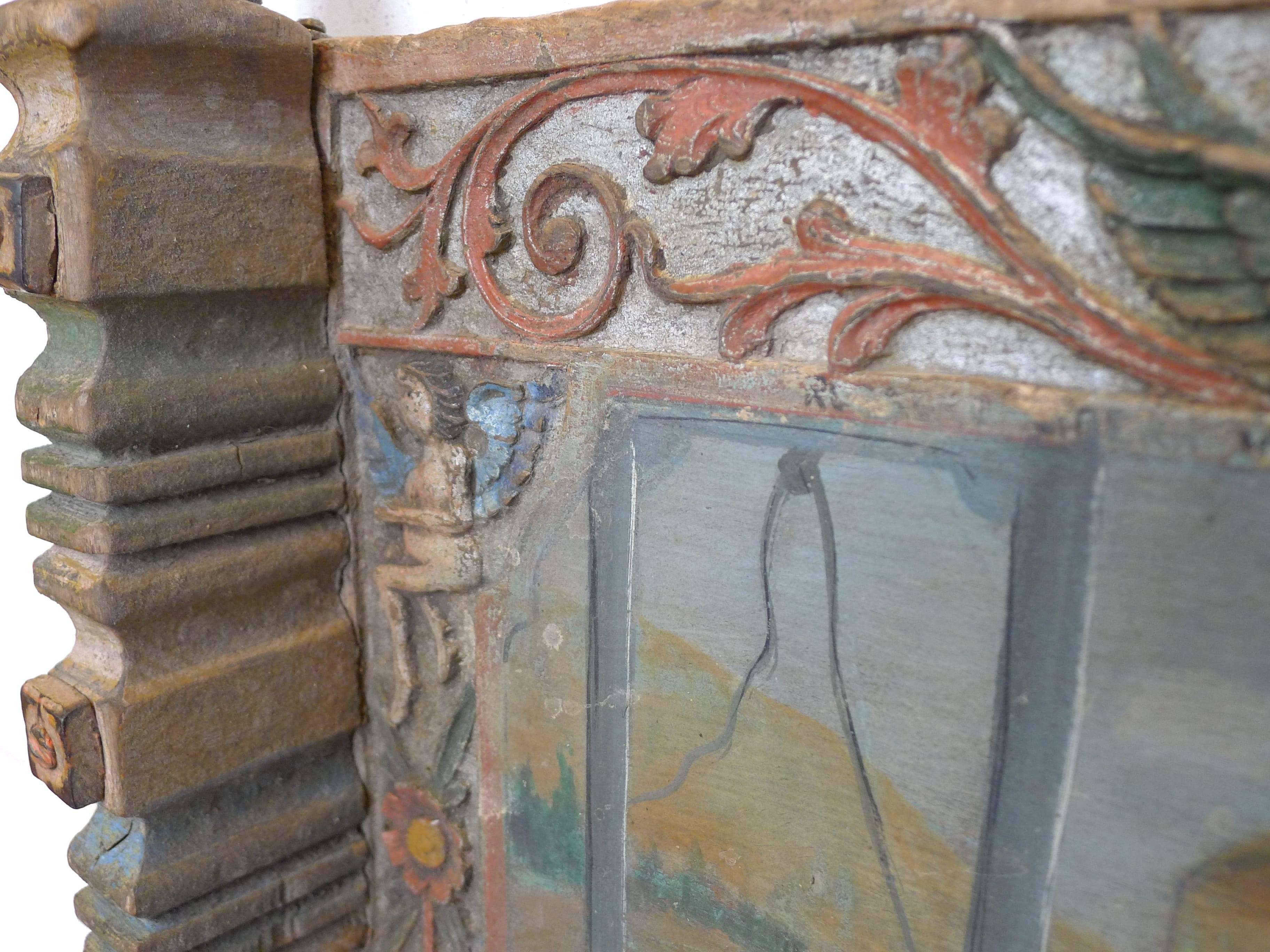 Carved Panels of Sicilian Cart, 18th Century For Sale