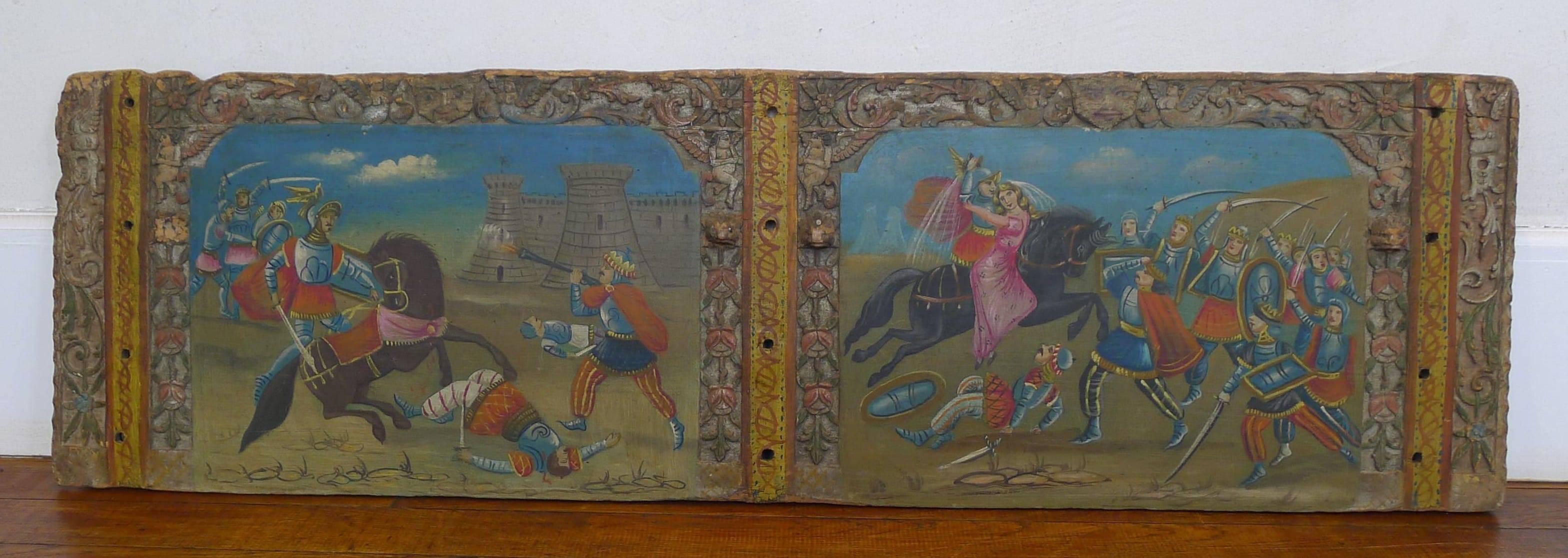 18th Century and Earlier Panels of Sicilian Cart, 18th Century For Sale