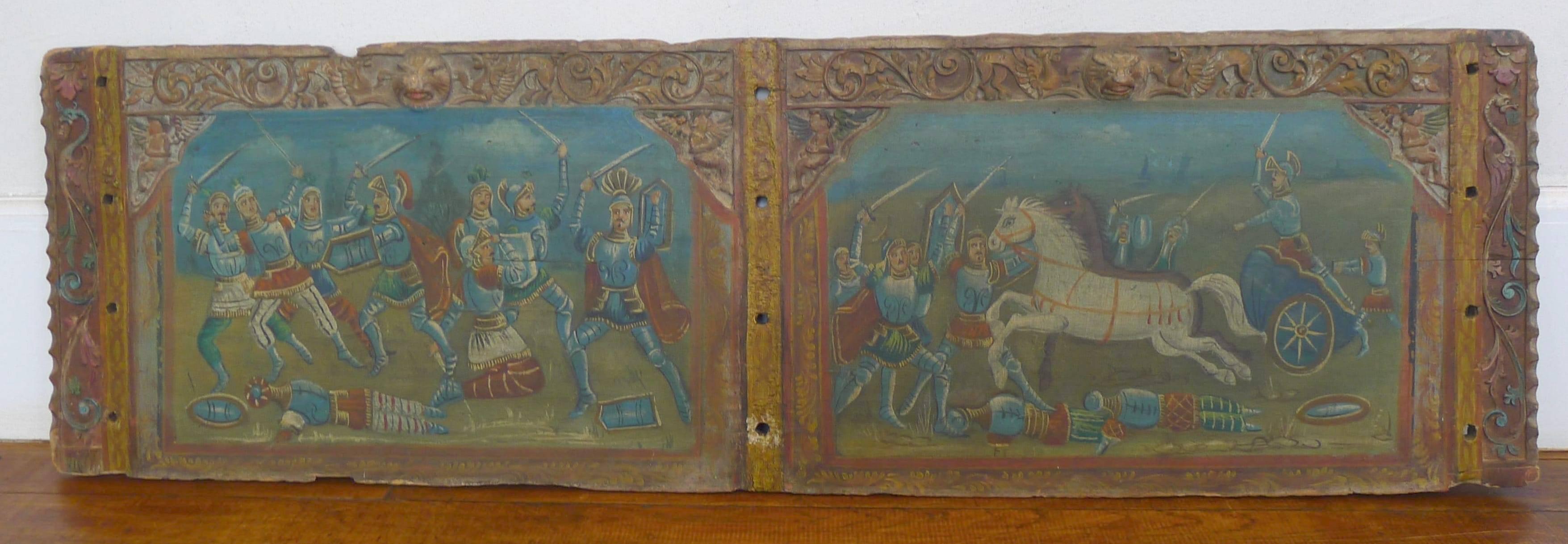 Panels of Sicilian Cart, 18th Century For Sale 2