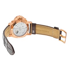 Panerai 18K Rose Gold Luminor Marina 42mm PAM 393 Mens Watch