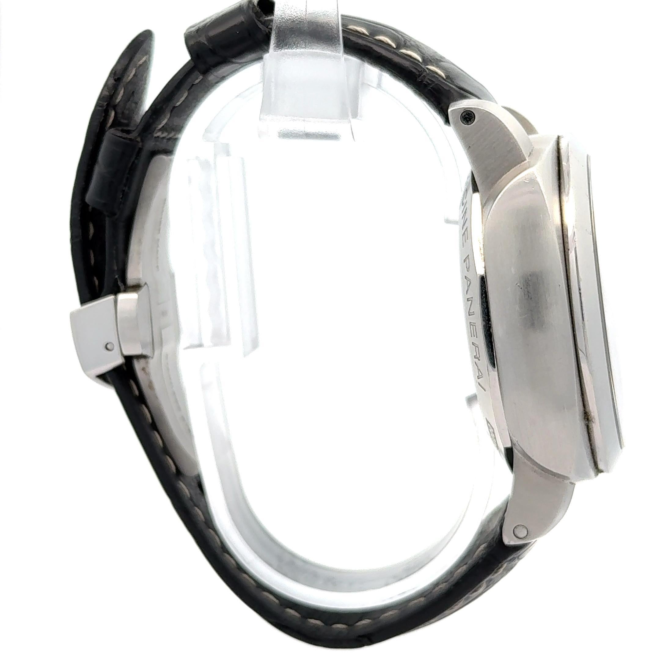 da uomo o donna Panerai 2011 Luminor 1950 44mm Marina OP6816 Orologio inossidabile con scatola e documenti in vendita