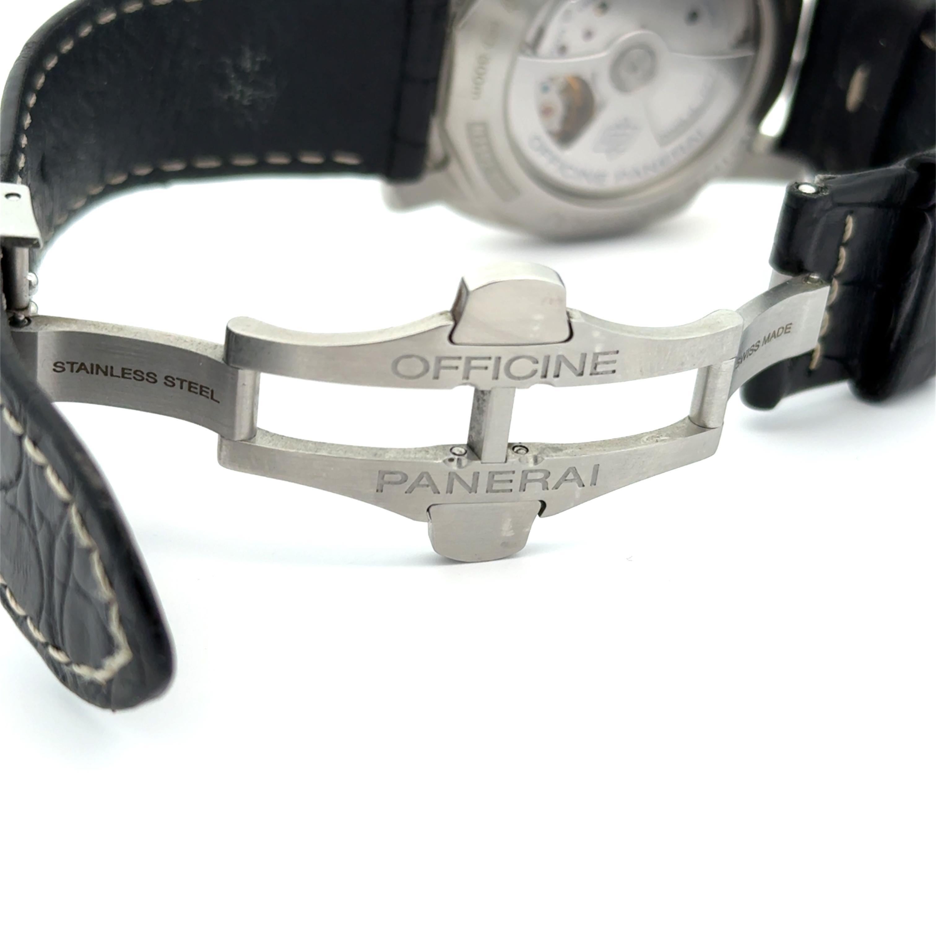 Panerai 2011 Luminor 1950 44mm Marina OP6816 Orologio inossidabile con scatola e documenti in vendita 5