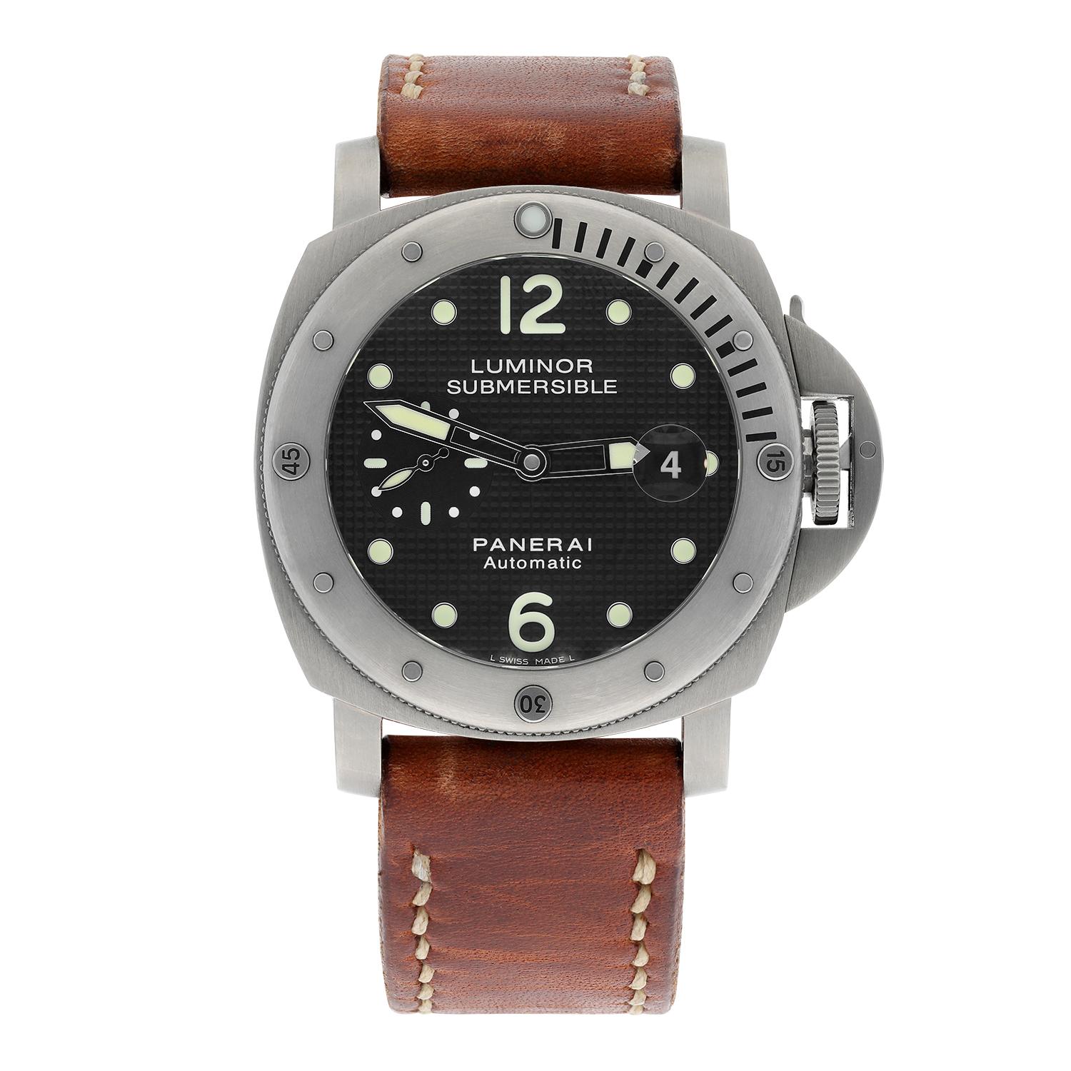 Panerai 44mm Luminor Submersible PAM00025 Datum schwarzes Zifferblatt Automatikuhr

Diese Uhr wurde professionell poliert, gewartet und hat keine sichtbaren Kratzer oder Flecken. Es handelt sich um eine echte Panerai, die auf ihre Echtheit hin
