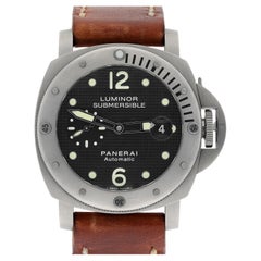 Panerai 44mm Luminor Submersible PAM00025 Datum schwarzes Zifferblatt Automatikuhr