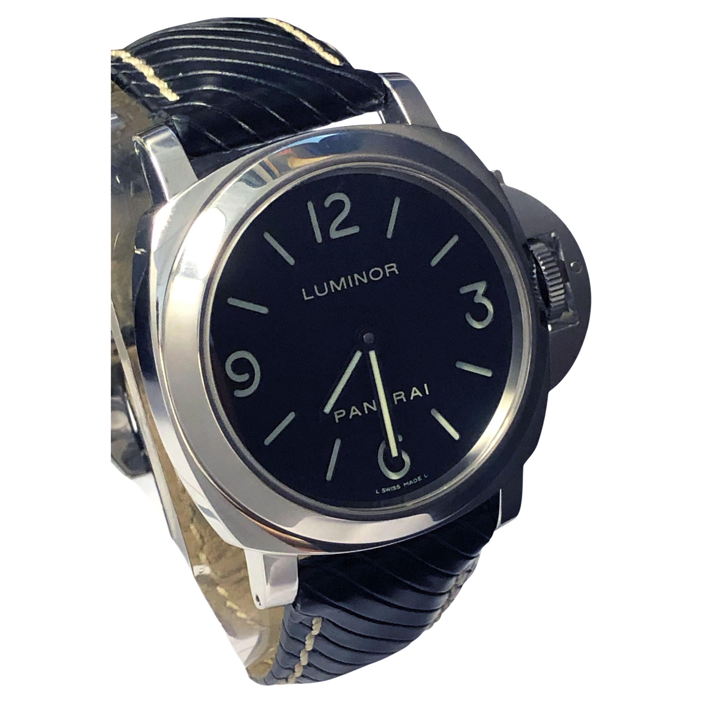 Panerai 6568 Pam 112 Orologio da polso a carica manuale in acciaio Set completo in vendita