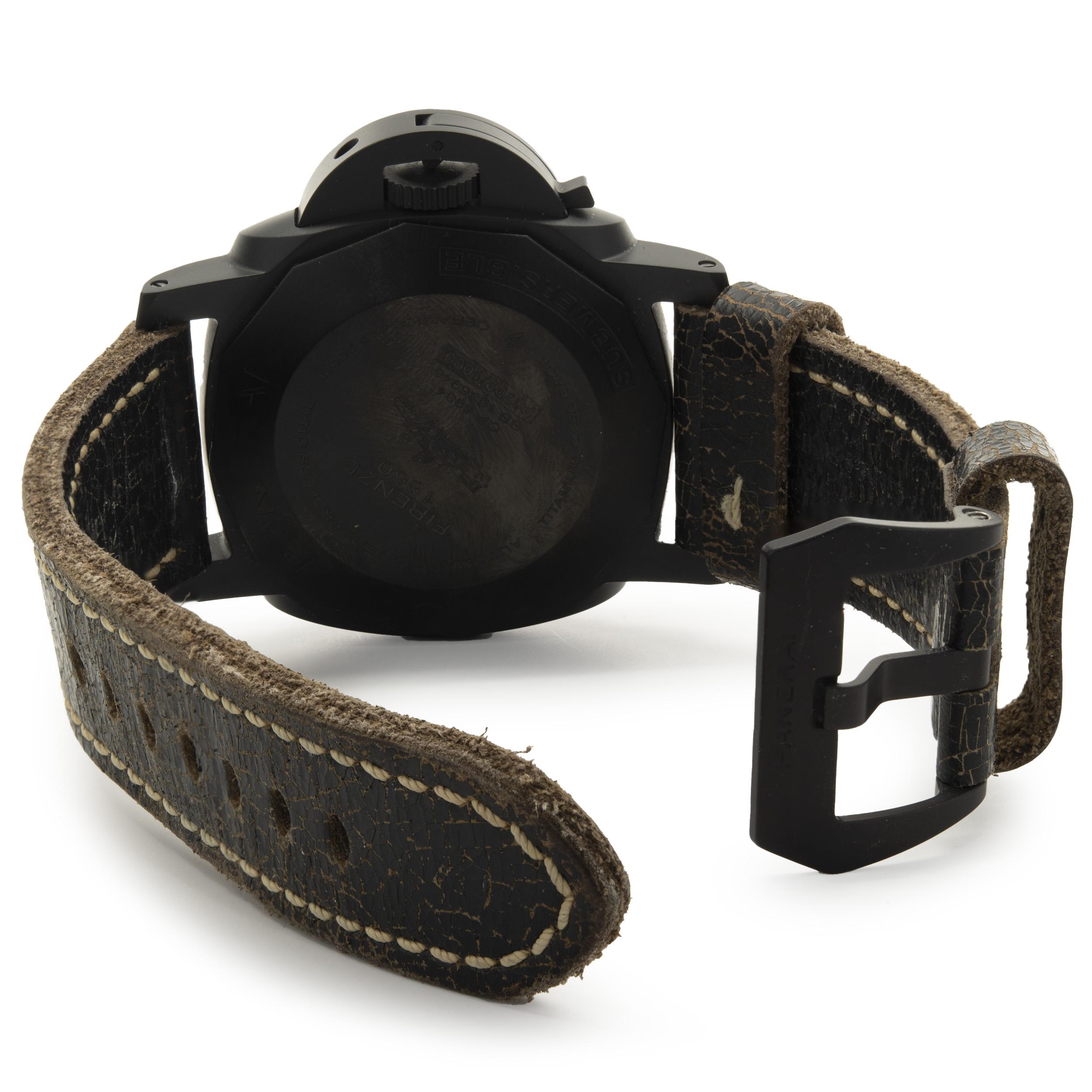 Uomo Panerai Black Ceramica Luminor Submersible 1950 PAM 508
