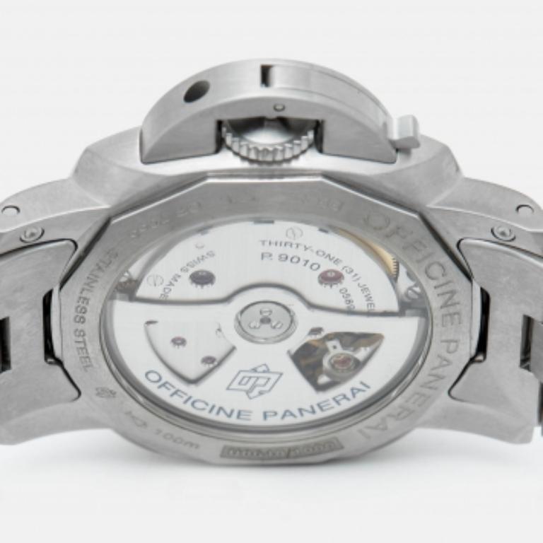 Panerai Schwarz Edelstahl Luminor Marina PAM00722 Herrenarmbanduhr 42 mm im Zustand „Hervorragend“ in Dubai, Al Qouz 2