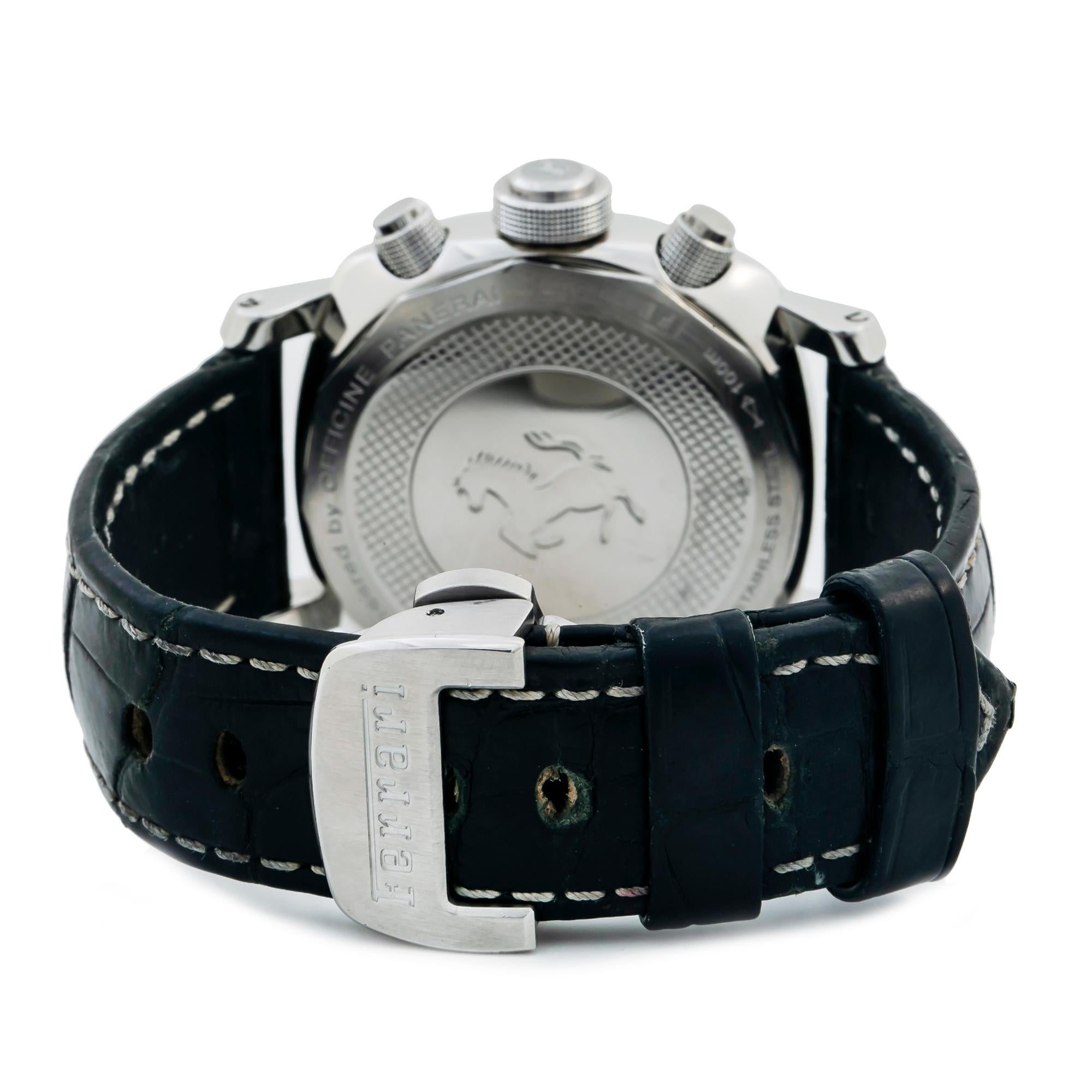 Contemporary Panerai Ferrari FER00018 F6722 Chronograph Men's Watch For Sale