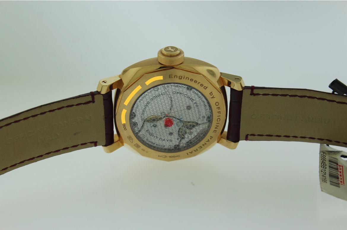 Panerai Ferrari GMT Rose Gold Limited Edition For Sale 8
